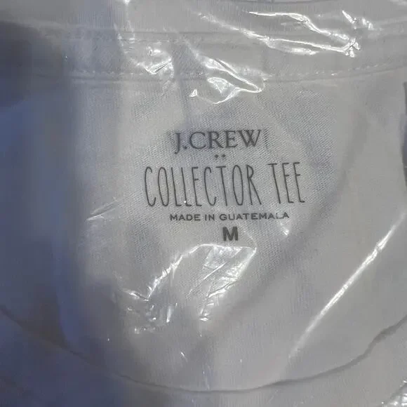 NWT J. Crew White W/Green Glitter Clover Graphic Tee - Picture 9 of 10